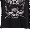 Vintage black Olathe, Kansas Harley Davidson Vest - womens medium