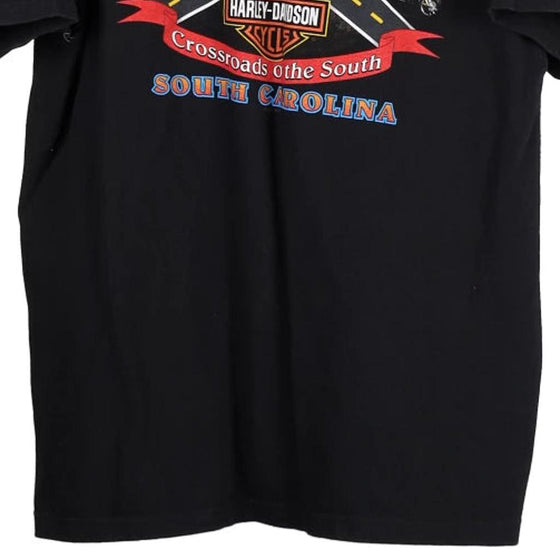 Vintage black Spartanburg, South Carolina Harley Davidson T-Shirt - mens x-large