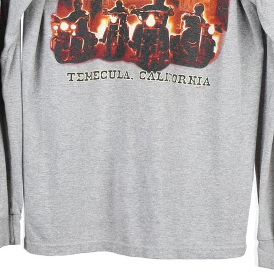 Vintage grey Temecula, California Harley Davidson Long Sleeve T-Shirt - mens medium