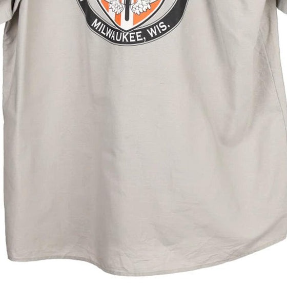 Vintage grey Milwaukee, Wisconsin Harley Davidson Short Sleeve Shirt - mens x-large