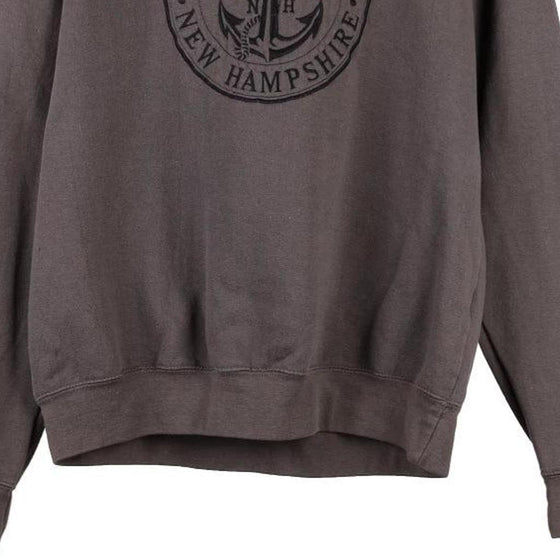 Vintage grey Hampton Beach U.S Vintage Sweatshirt - mens medium