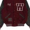Vintage burgundy Willamette Meyers Settlemein'S Varsity Jacket - mens x-large