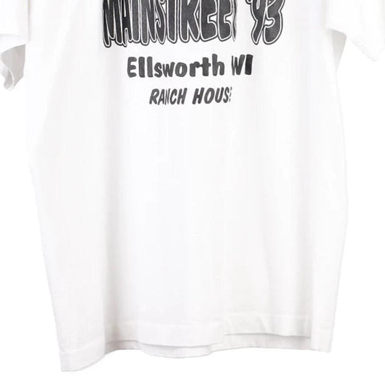 Vintage white Ellsworth Wisconsin Fruit Of The Loom T-Shirt - mens x-large