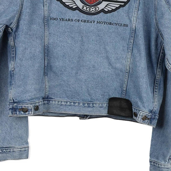 Vintage blue Harley Davidson Denim Jacket - womens x-large