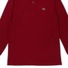 Vintage red Lacoste Long Sleeve Polo Shirt - mens medium