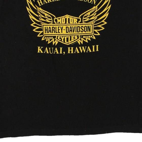 Pre-Loved black Kauai, Hawaii Harley Davidson Vest - womens medium