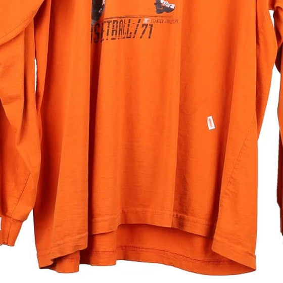 Vintage orange Starter Long Sleeve T-Shirt - mens x-large