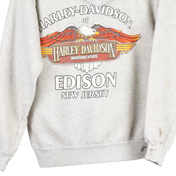 Vintage grey Edison, New Jersey Harley Davidson Hoodie - womens large