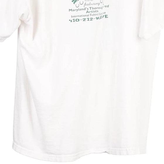 Vintage white Preakness Fila T-Shirt - womens large