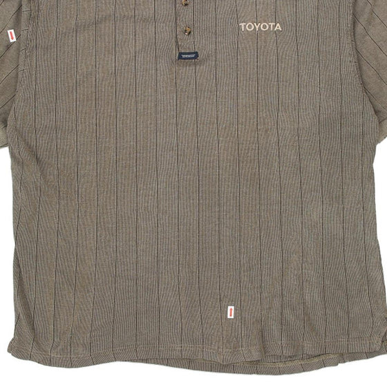 Vintage khaki Toyota Givenchy Polo Shirt - mens x-large