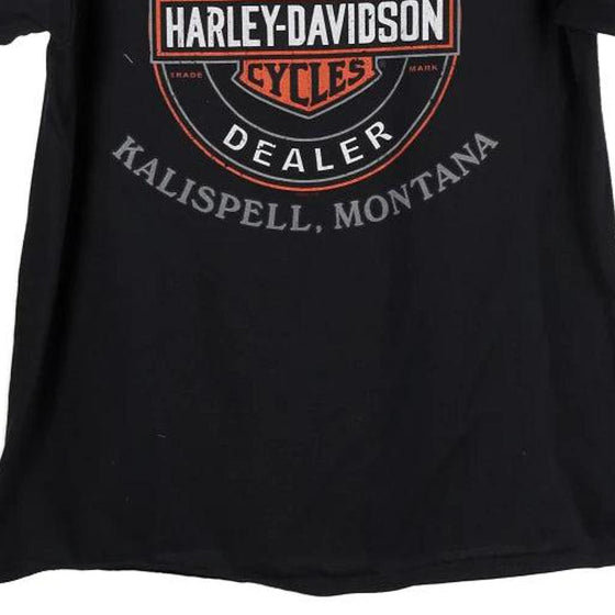 Vintage black Kalispell, Montana Harley Davidson T-Shirt - mens large