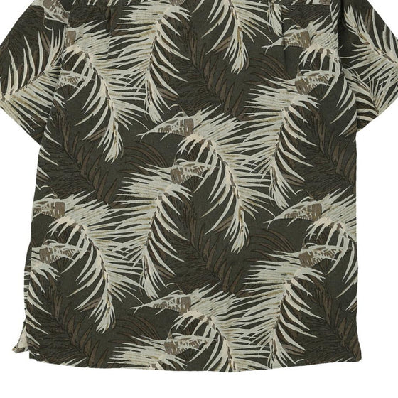 Vintage khaki Robert Stock Hawaiian Shirt - mens large