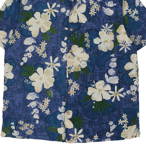 Vintage blue Cherokee Hawaiian Shirt - mens x-large