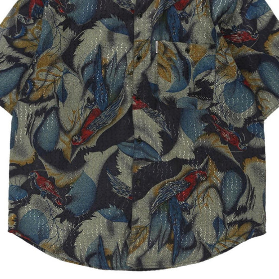 Vintage khaki Classic Patterned Shirt - womens xx-large