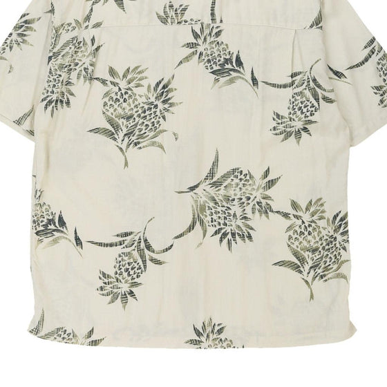 Vintage white Hibiscus Hawaii Hawaiian Shirt - mens xx-large