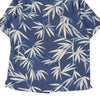 Vintage blue Vintage Silk Patterned Shirt - mens medium