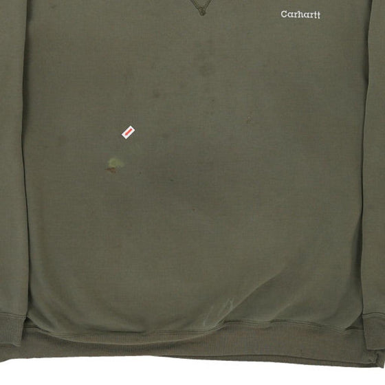 Vintage khaki Carhartt Sweatshirt - mens x-large