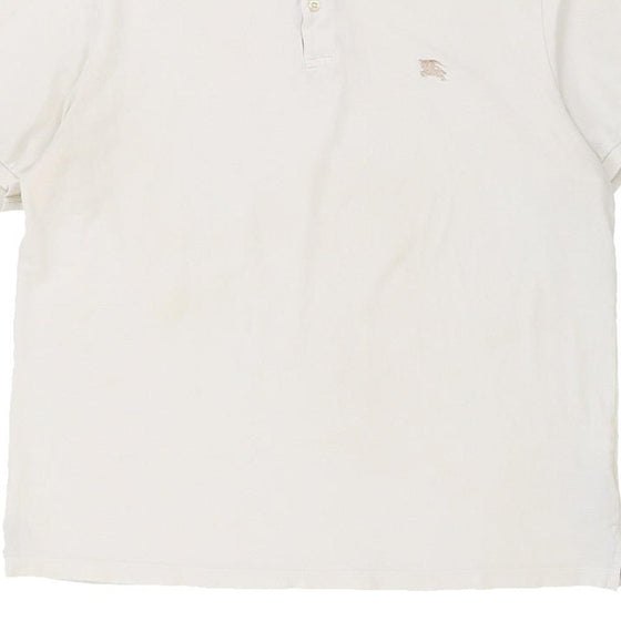 Vintage white Burberry Brit Polo Shirt - mens xx-large