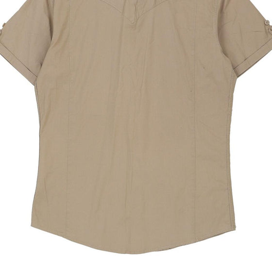 Vintage beige Levis Short Sleeve Shirt - mens medium