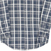 Chaps Ralph Lauren Checked Shirt - Medium Blue Cotton Blend - Thrifted.com