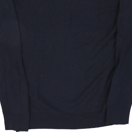 Calvin Klein V-neck Jumper - Large Navy Wool - Thrifted.com