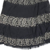 Bose Belking Striped Maxi Skirt - 28W UK 8 Black Polyester Blend - Thrifted.com