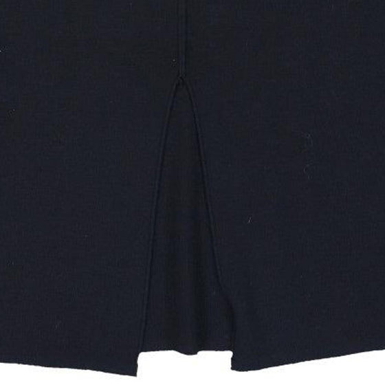 Betty Barclay Maxi Skirt - 27W UK 8 Navy Wool Blend - Thrifted.com