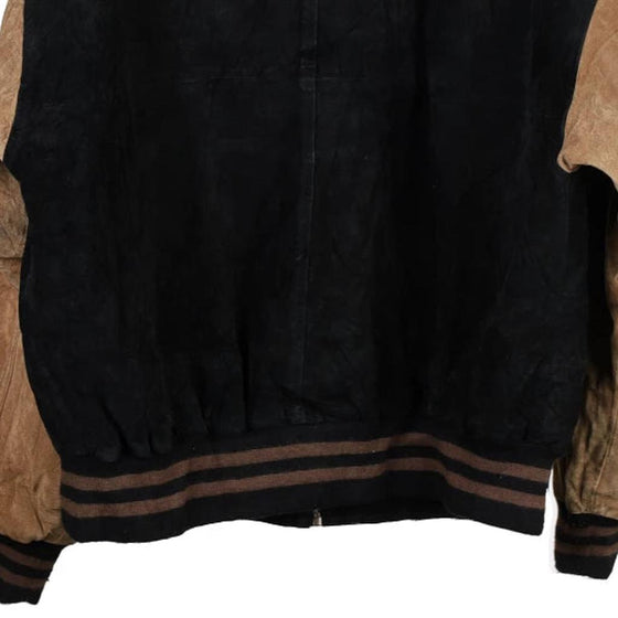 Vintage black Basic Editions Varsity Jacket - mens x-large