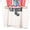 Vintage white Give Blood, Play Hockey Big Ball Sports T-Shirt - mens large