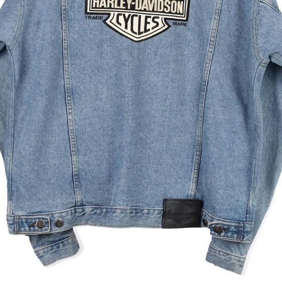 Vintage blue Harley Davidson Denim Jacket - mens medium