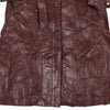Vintage burgundy Bermans Leather Jacket - womens small