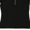 Vintage black Burberry Brit Polo Top - womens small
