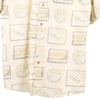 Vintage cream Woolrich Short Sleeve Shirt - mens medium