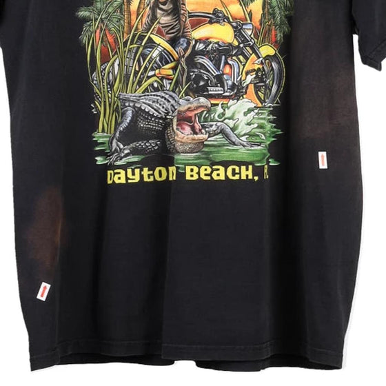 Vintage black Daytona Beach, Florida Anvil T-Shirt - mens x-large