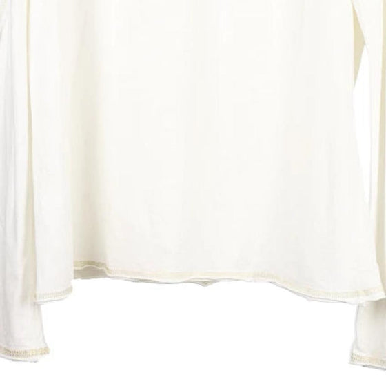 Vintage white Calvin Klein Jeans Long Sleeve T-Shirt - womens x-large