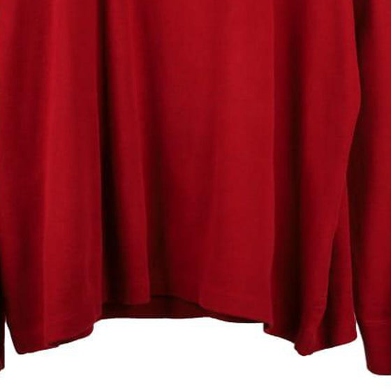 Ralph Lauren 1/4 Zip - 2XL Red Cotton - Thrifted.com