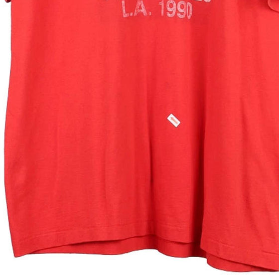 Vintage red Olympian Games L.A. Anvil T-Shirt - mens x-large