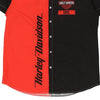 Vintage block colour Harley Davidson Short Sleeve Shirt - mens medium