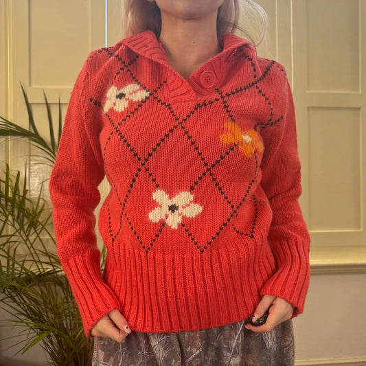 Vintage pink Silmar Jumper - womens large