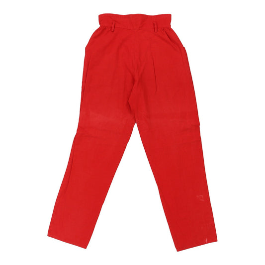 Vintage red Unbranded Trousers - womens x-small
