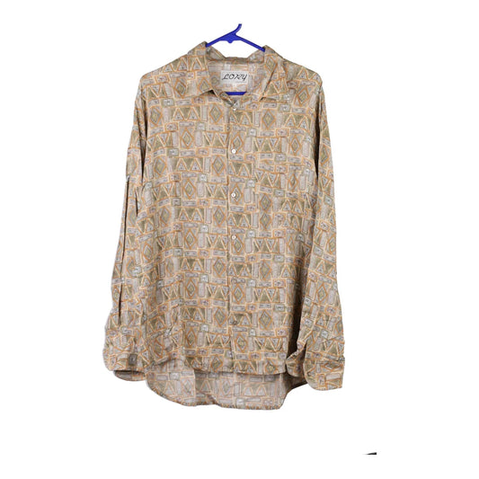 Vintage brown Unbranded Patterned Shirt - mens x-large