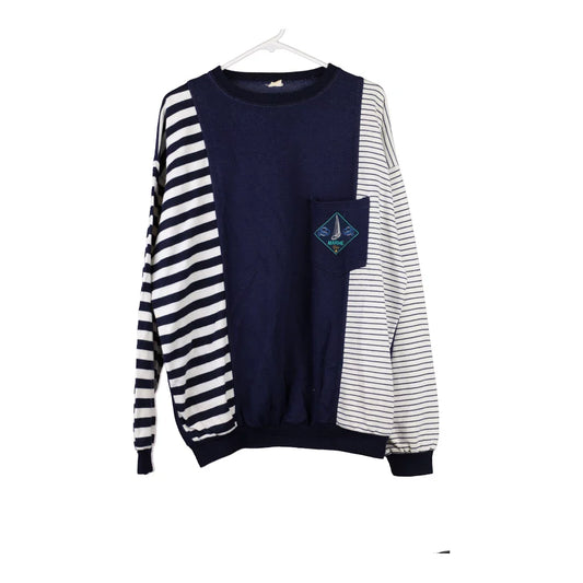 Vintage navy Marine Club Marina Rinaldi Long Sleeve T-Shirt - mens xx-large