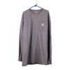 Vintage grey Carhartt Long Sleeve T-Shirt - mens x-large