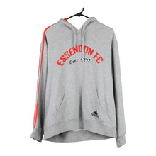  Vintage grey Essendon FC Adidas Hoodie - mens medium
