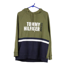  Vintage khaki Tommy Hilfiger Denim Hoodie - mens medium