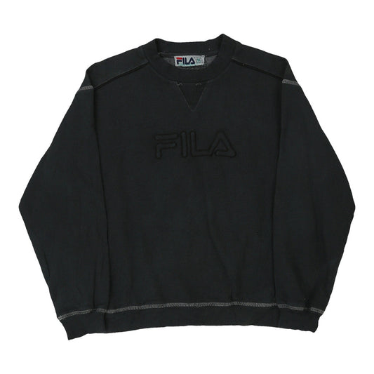 Vintage black Age 11-12 Fila Sweatshirt - boys medium