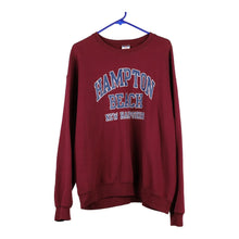  Vintage burgundy Hampton Beach New Hampshire Jerzees Sweatshirt - mens x-large