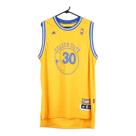 Vintage yellow Golden State Warriors Adidas Jersey - mens xx-large