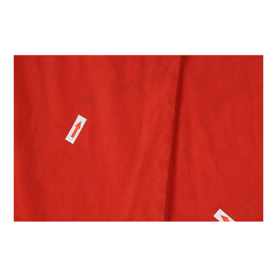 Vintage red Napapijri Long Sleeve Polo Shirt - mens medium