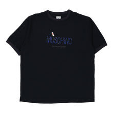  Vintage navy Moschino T-Shirt - womens x-small